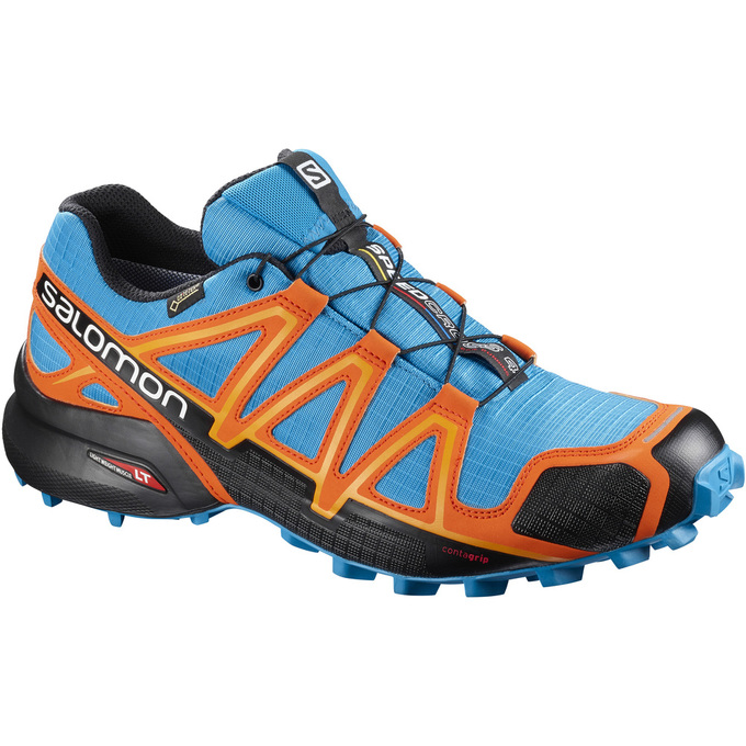 SALOMON SPEEDCROSS 4 GTX® Philippines - Men's Trail Running Shoes - Blue/Orange/Black | 174869-VER